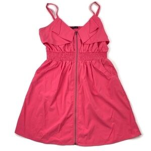 Cals Womens Dress Pink Zipper Large